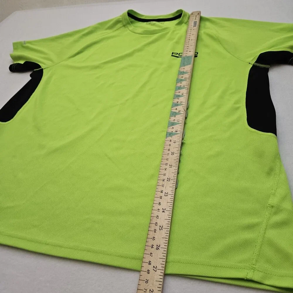 POLO SPORT Ralph Lauren Sz L Performance Shirt Rescue Green Crewneck Logo Y2K